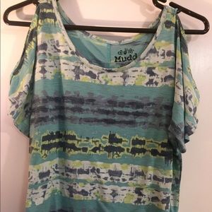 Mudd Cold Shoulder Shirt - Size Medium